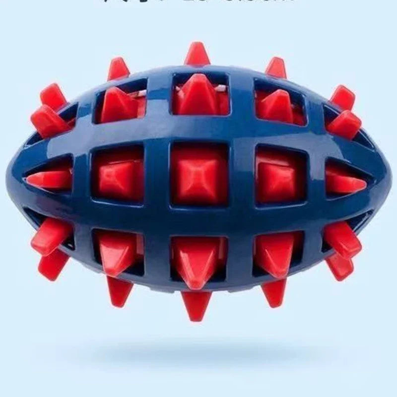 Spiky Rugby Ball for Medium and Large Dogs – Guaranteed Sound and Fun