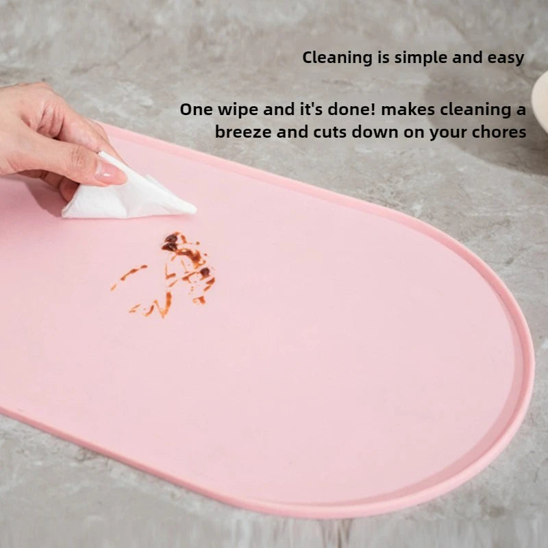 Non-Slip and Waterproof Mat for Cat and Dog Bowls
