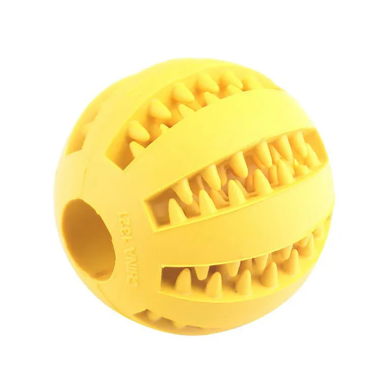 Dog Teeth Cleaning Ball with Treat Dispenser – Durable and Fun