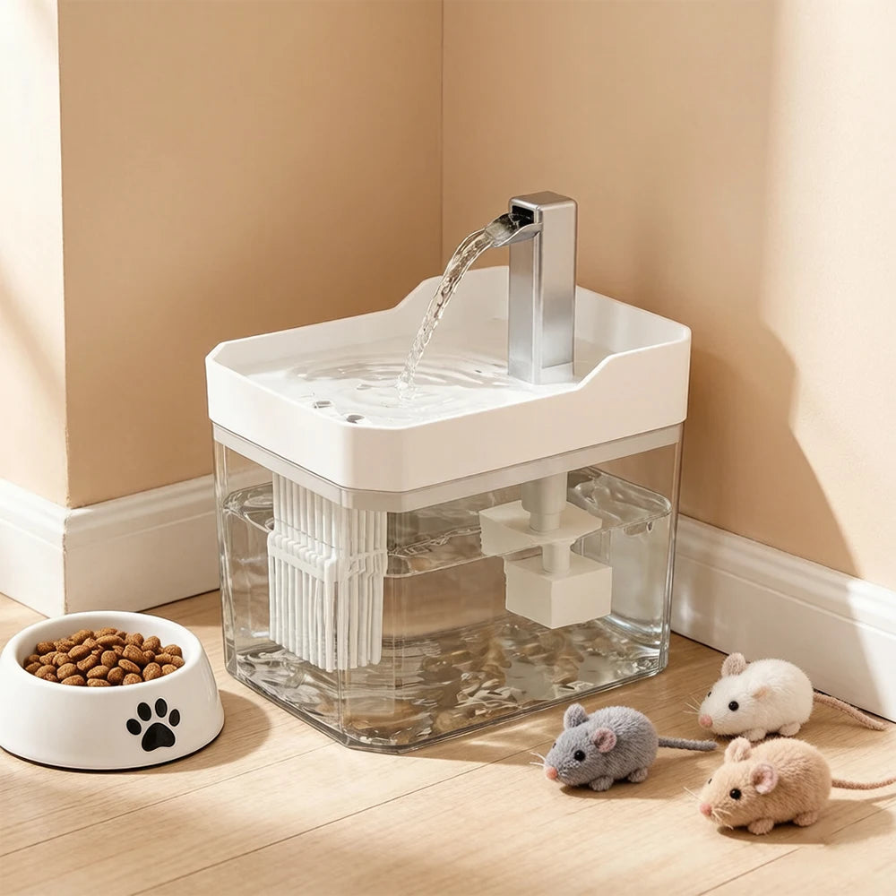 Bebedero Automático para Gatos con Filtro y Circulación de Agua