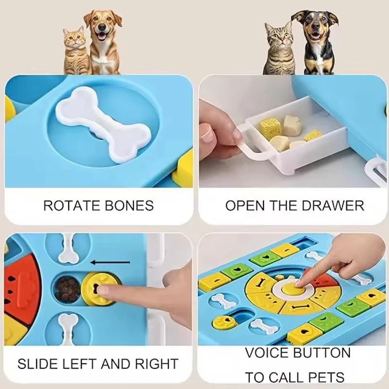 Interactive Puzzle Toy for Dogs – 4 Game Modes and Treat Dispenser