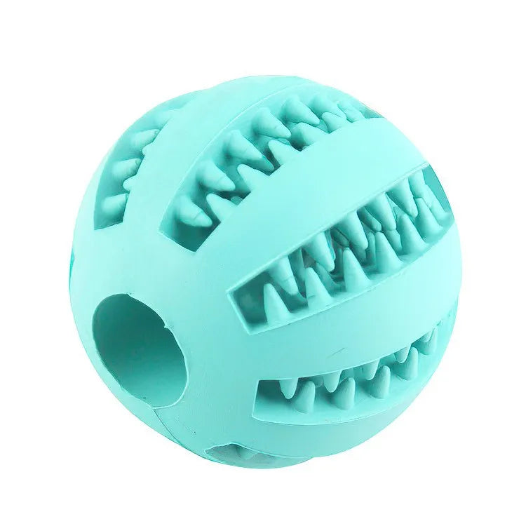 Dog Teeth Cleaning Ball with Treat Dispenser – Durable and Fun