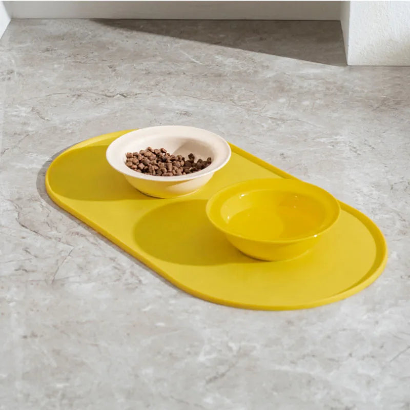 Non-Slip and Waterproof Mat for Cat and Dog Bowls