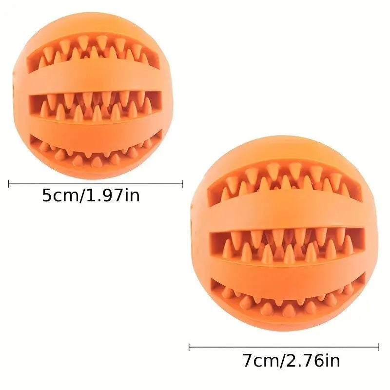 Dog Teeth Cleaning Ball with Treat Dispenser – Durable and Fun