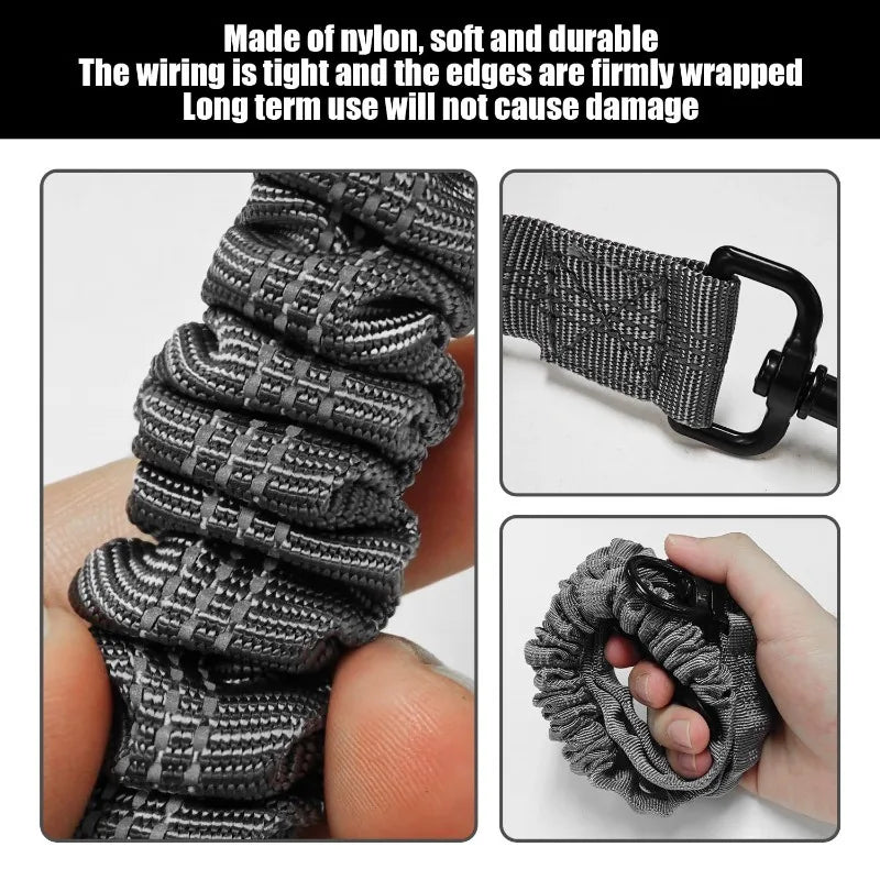 Dual-Head Shock-Absorbing Elastic Dog Leash – Ideal for Walking and Running