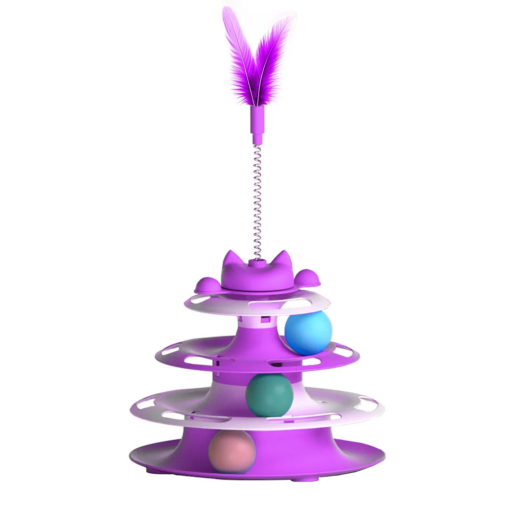 Juguetes Interactivos para Gatos – Set con Varita, Bolas y Tocadiscos
