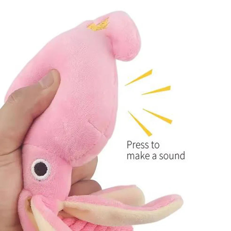 Rope Octopus with Sound for Dogs and Cats – Interactive Cotton Toy