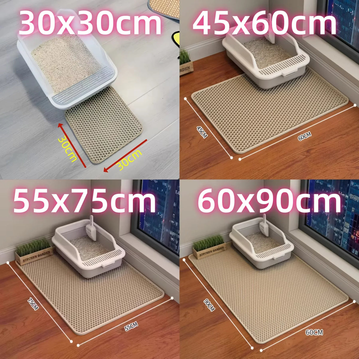 Cat Litter Trapping Mat – 2-Layer, Waterproof and Non-Slip
