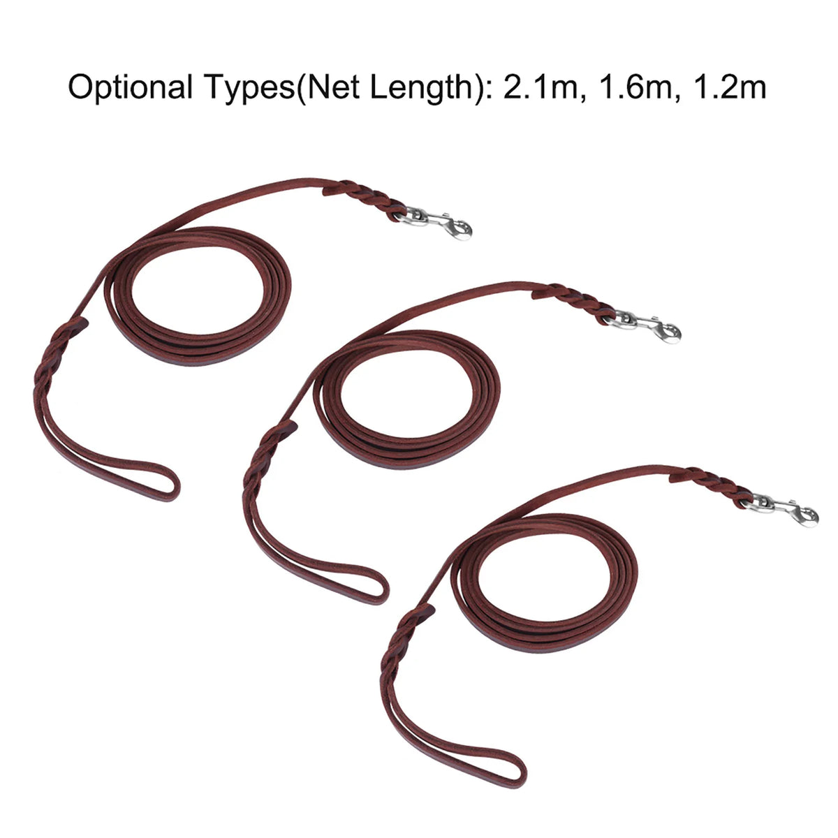 Genuine Leather Dog Leash – Durable and Elegant for Walks and Training