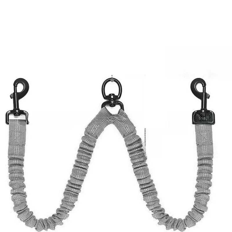 Correa Elástica Amortiguadora de Doble Cabeza para Perros – Ideal para Paseos y Running