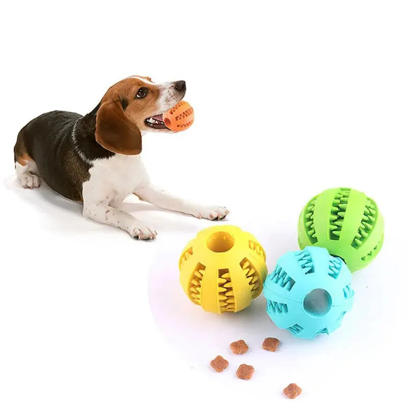 Dog Teeth Cleaning Ball with Treat Dispenser – Durable and Fun