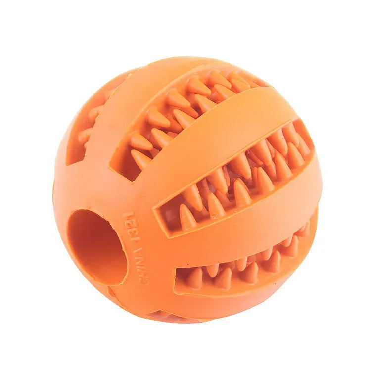 Dog Teeth Cleaning Ball with Treat Dispenser – Durable and Fun
