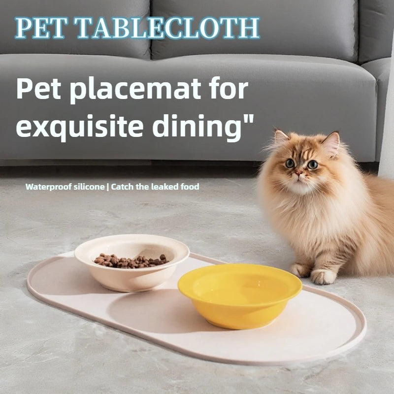 Non-Slip and Waterproof Mat for Cat and Dog Bowls