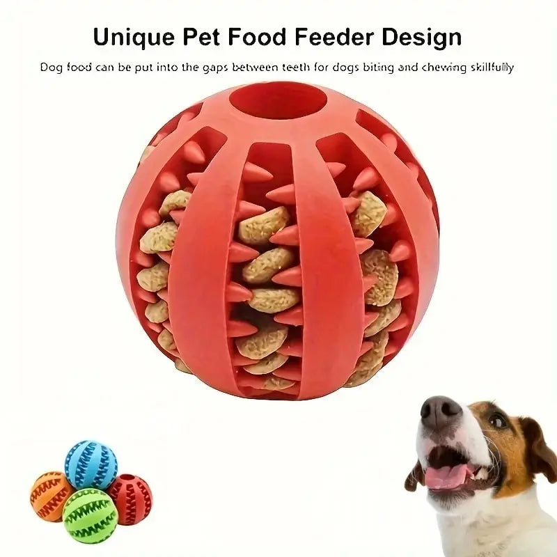 Dog Teeth Cleaning Ball with Treat Dispenser – Durable and Fun
