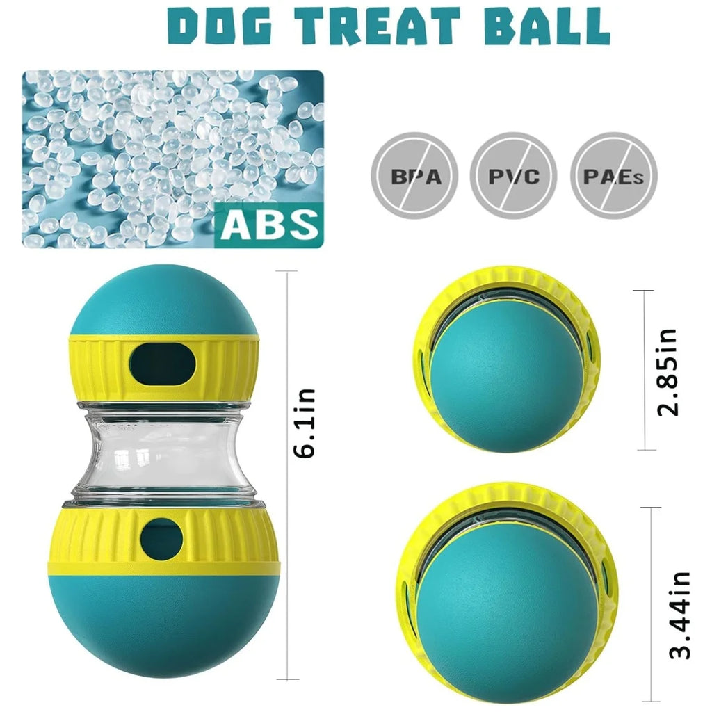 Treat Dispensing Ball for Dogs and Cats – Adjustable Interactive Toy