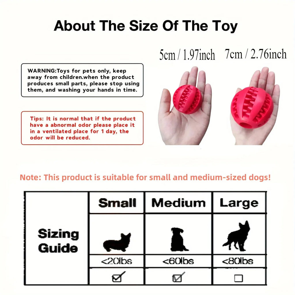 Dog Teeth Cleaning Ball with Treat Dispenser – Durable and Fun