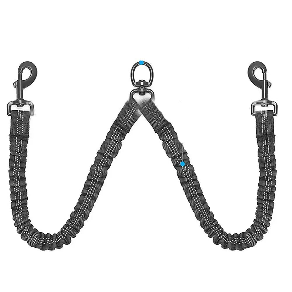 Correa Elástica Amortiguadora de Doble Cabeza para Perros – Ideal para Paseos y Running